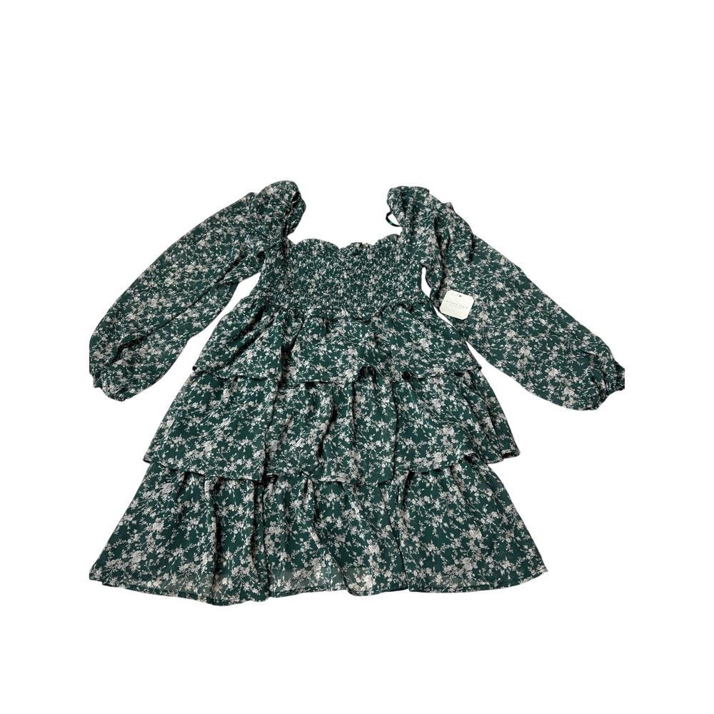 Altar’d State tiered dress green floral NWT‎ small